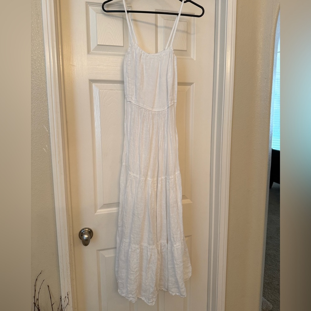 White spaghetti strap dress